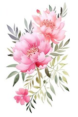 Watercolor Mothers Day Greeting Card Design Generative AI