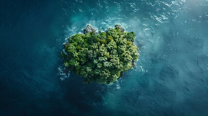 island in the ocean.