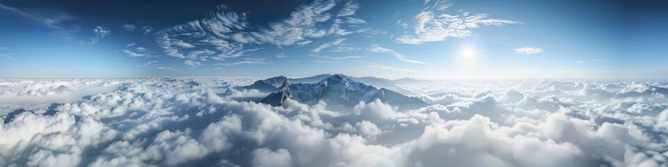 Fototapeta premium mountain peaks above the clouds.