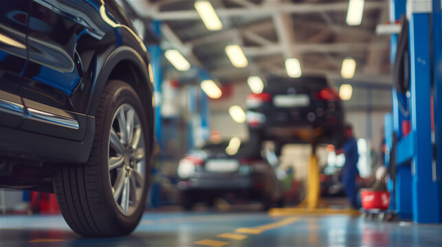 Vehicle inspection station or car mechanic station.