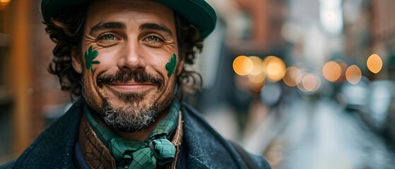 Leprechaun Joy in the City: St. Patrick's Day Spirit. Concept St, Patrick's Day, Leprechaun, Cityscape, Irish Culture, Festive Celebration