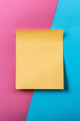 Fototapeta premium mockup, a big blank note on a colorful background, backlight 