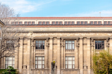 part of the Istanbul Archaeological Museum building. Fragment of the museum building in Istanbul.