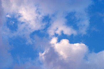 White Clouds angainst a blue sky