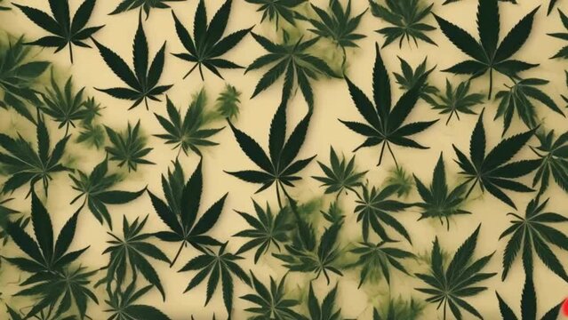 Cannabis seamless pattern