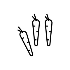 baby carrot line icon