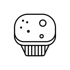 muffin line icon
