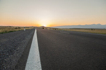 Asphalt road, travel, driving concept, stock photo