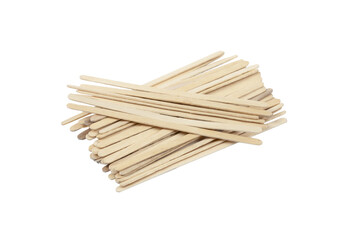 Disposable wooden coffee sticks. Stir the drink. wooden drink stick.