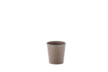 Paper cups for drinks. Paper cup isolated on white background. Disposable cup.