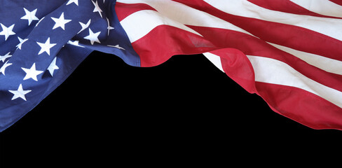 American flag on black - 782463595