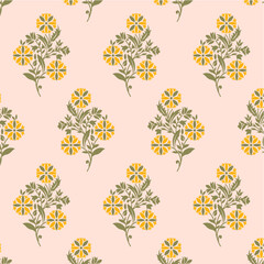 Indian block print fabrics design and wallpaper