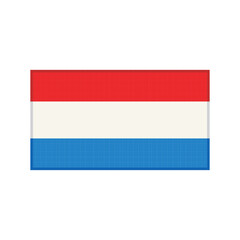 Flag of the country of Luxembourg, pixel art