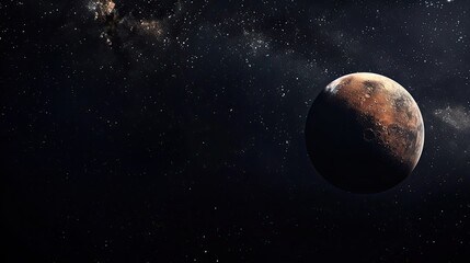 Captivating Night Sky with Mars-like Planet
