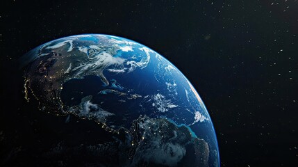 Fototapeta na wymiar Awe-Inspiring View of Earth from Space