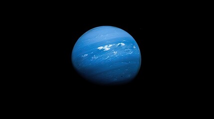 Majestic Neptune: Stunning Planet with Blue Hues and Cloudy Atmosphere