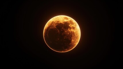 Serene Waxing Crescent Moon Illuminating the Night Sky