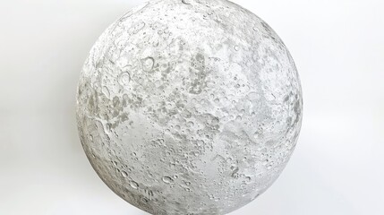 Celestial Sphere: Metallic Moon-like Object on Neutral Background