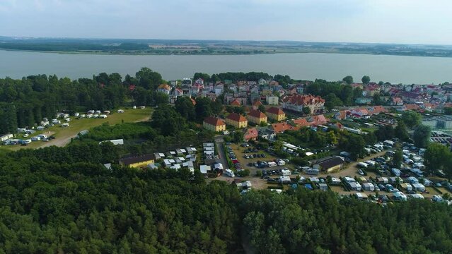 Houses Lake Jamno Uniescie Mielno Domy Jezioro Aerial View Poland