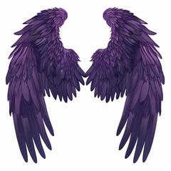purple fantasy fairy wings are isolated on a white background for use in your creative projects	