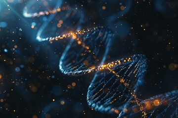 DNA 3d illustration against abstract background