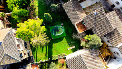 Bevagna, Umbria, Italy. Aerial View.