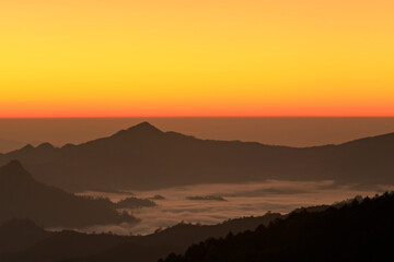 Huai Nam Dang National park in sunrise and beautiful sky in morning, Chiang Mai, Thailand