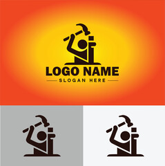 Hammer logo icon house repair tools construction thor icon vector for business app silhouette logo template
