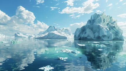 World Earth day, Melting glaciers, global warming - obrazy, fototapety, plakaty