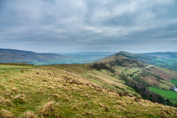 The Great Ridge landscape of Mam Tor hill. Peak District. United Kingdom - 782493917