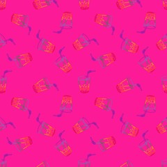 Summer pride print seamless lgbt rainbow cocktails pattern for wrapping paper and fabrics and party accessories