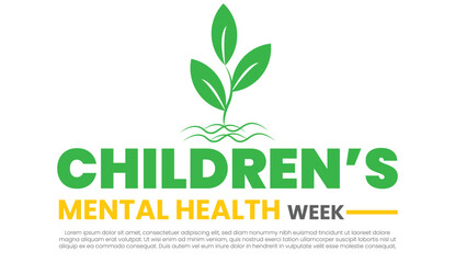 Children mental health week, mental awareness week. mental mental health 