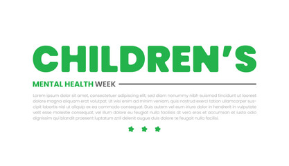 Children mental health week, mental awareness week. mental mental health 