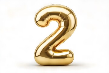 Naklejka premium Golden balloon shape for alphabet (Z) character (z) on white background