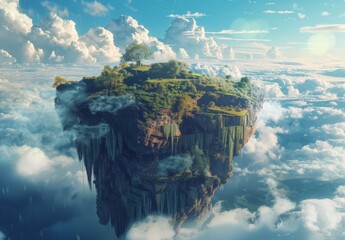 Surreal landscapes that blur the line between reality and fantasy, with dreamlike scenery, floating islands, and mystical atmospheres that transport viewers to otherworldly realms.
