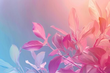 Close up of pink flower on blue and pink background. Generative AI - Powered by Adobe