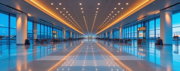 empty in the airport - Powered by Adobe