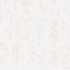 Delicate watercolor meadow flowers, botanical digital paper - 782517963