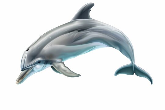 A digitally created image capturing the grace and beauty of a bottlenose dolphin in mid-jump