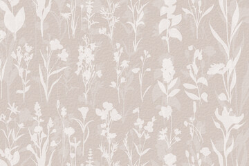 Delicate watercolor meadow flowers, botanical digital paper - 782518192