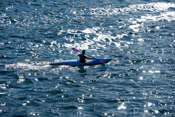 Serene Kayaking on Glistening Waters