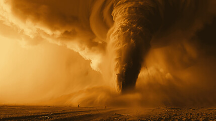 A Tornado forming, Atmospheric Phenomenon, Natural Disaster, Destruction, Extreme Weather