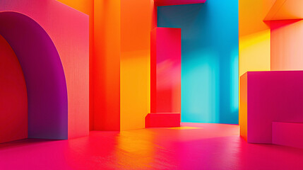 Bright hues merge to form a vibrant backdrop.