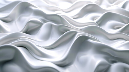 Obraz premium Silver satin waves texture pattern. Ideal silky surface backdrop, premium branding and design.