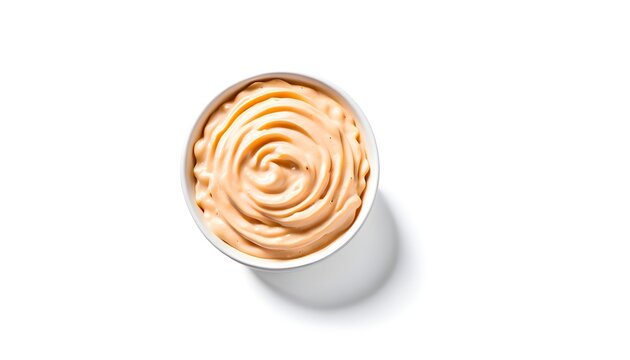 spicy mayo dip, on isolated white background, food stock images, stock photos