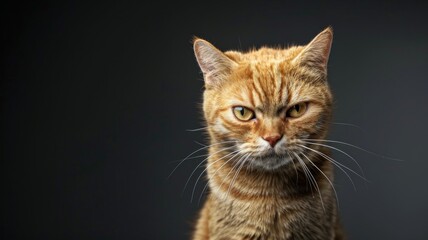 Studio portrait of an Evil cat looking mean