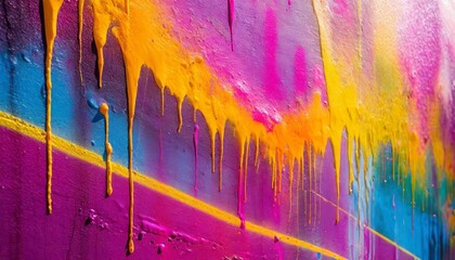 ink abstract colorful background yellow,blue and purple
