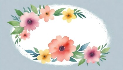 Mother’s Day Illustration. Beautiful Floral watercolor with Copy-space created with generative ai