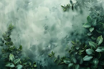 Sage Melody: A Serene Green Watercolor Background. Concept Watercolor, Serene, Green, Sage, Melody