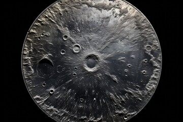 a circular object with craters - obrazy, fototapety, plakaty